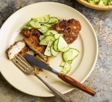 Pan-fried chicken with whole-grain Dijon