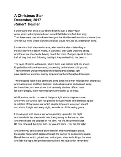 A Christmas Star — Robert Deimel