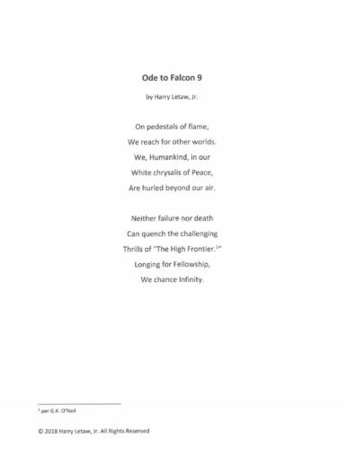 Ode to Falcon 9 — Harry Letaw